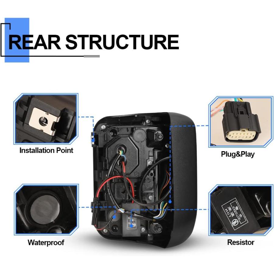 【並行輸入品】ROXX LEDテールライト Jeep Gladiator JT 2020 2021 2022用 テールランプ ブレーキライト シーケンの画像