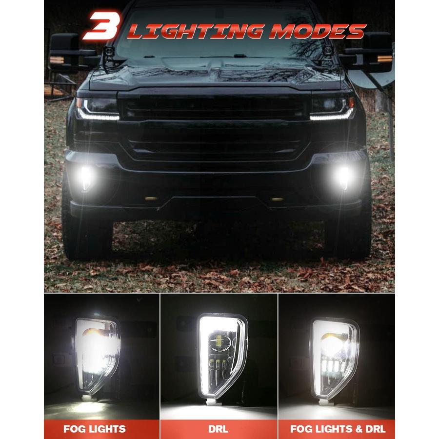 【並行輸入品】4X4FLSTC LEDフォグライトアセンブリ DOT承認 DRLヘイロー デイタイムランニングライト 2016 2017 2018 シの画像