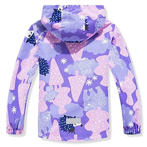 FAFSGOD Girls Rain Jacket Zip Hooded Lightweight Jackets Kids Fl 並行輸入品｜good-face｜05