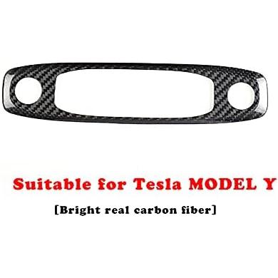 【並行輸入品】LUCKEASY Carbon Fiber Car Reading Light Decorative Cover for Tesla Mの画像