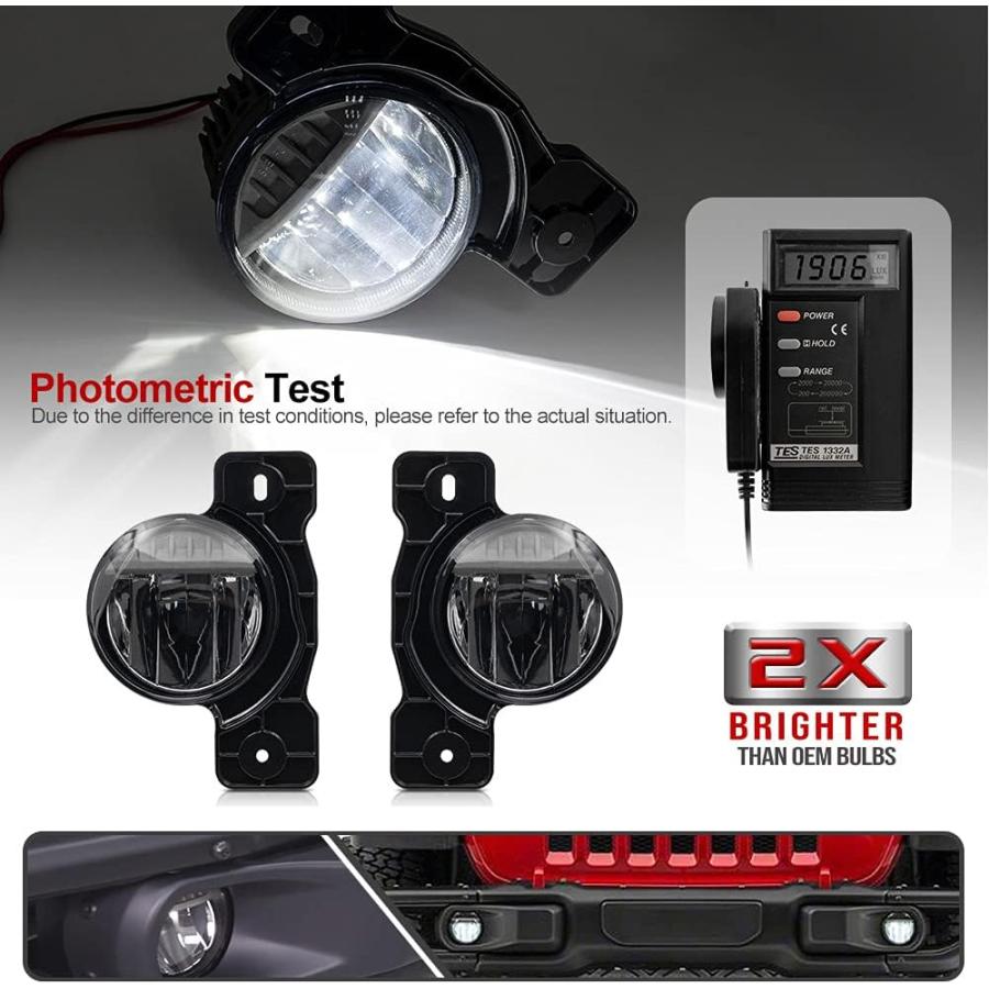 【並行輸入品】LEDフォグライト2個 ジープ ラングラー JK JL グラディエーターJT OEM 工場フォグランプ交換用の画像