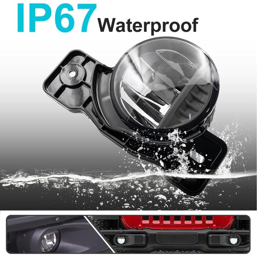 【並行輸入品】LEDフォグライト2個 ジープ ラングラー JK JL グラディエーターJT OEM 工場フォグランプ交換用の画像