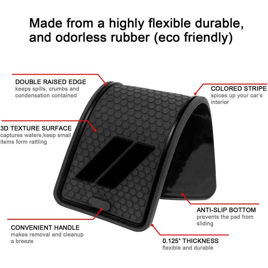 新作商品格安通販 REMOCH Fits Dodge Charger Accessories 2015-2023 Cup Holder Insert Center Console Shifter Liner Trim Interior Door Pocket Mats Pad (26pcs Set Black