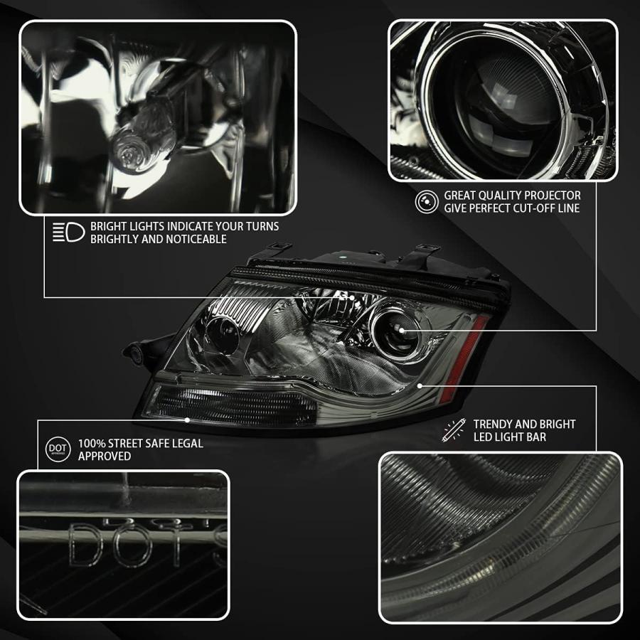 【並行輸入品】AUTOZENSATION Compatible with 1999-2006 Audi TT with stock halogen h_2