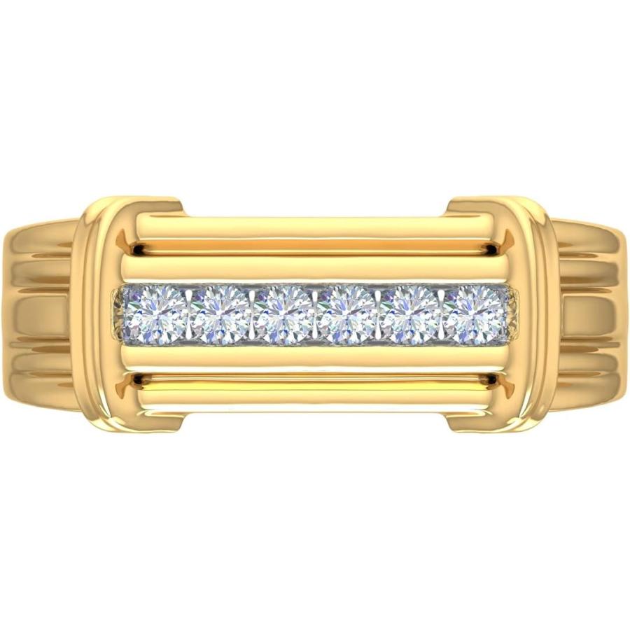 【並行輸入品】FINEROCK 1/4 Carat (ctw) Nick Set 6-Stone MensDiamond Wedding Band Rの画像