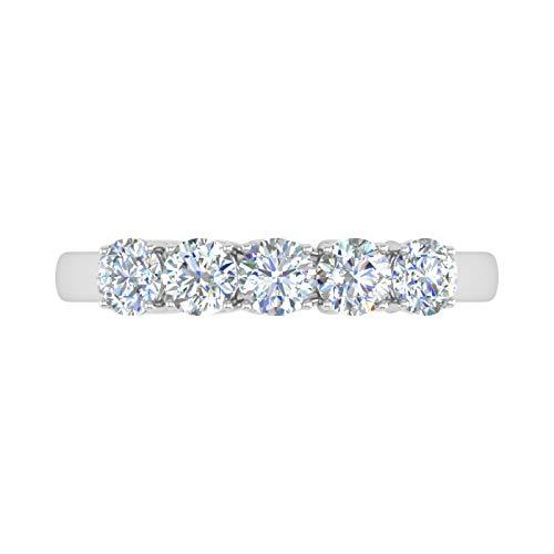【並行輸入品】1カラット ラウンドダイヤモンド 結婚指輪 14K ゴールド, 金属 金属。 ストーン, ダイヤモンド FINEROCK 1 Caの画像