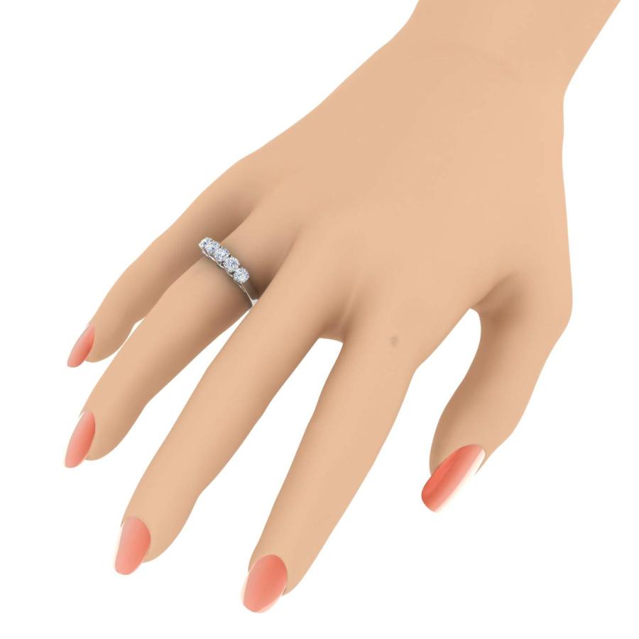 【並行輸入品】1カラット ラウンドダイヤモンド 結婚指輪 14K ゴールド, 金属 金属。 ストーン, ダイヤモンド FINEROCK 1 Caの画像