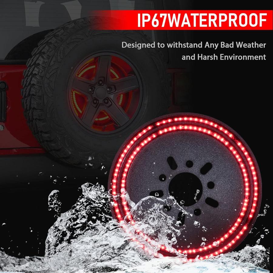 【並行輸入品】Gubebaili スペアタイヤブレーキライト Jeep Wrangler JK 2007-2018 & JL/JLU 2018+用 3_2