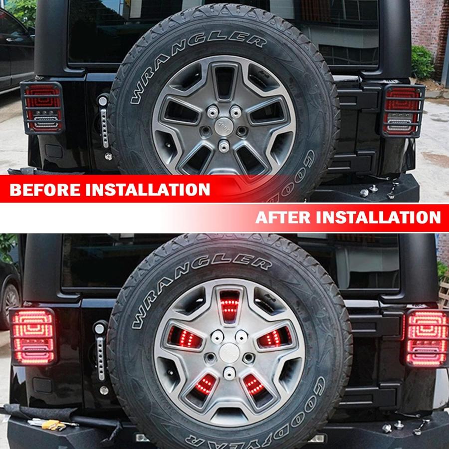 【並行輸入品】Gubebaili スペアタイヤブレーキライト Jeep Wrangler JK 2007-2018 & JL/JLU 2018+用 3_4