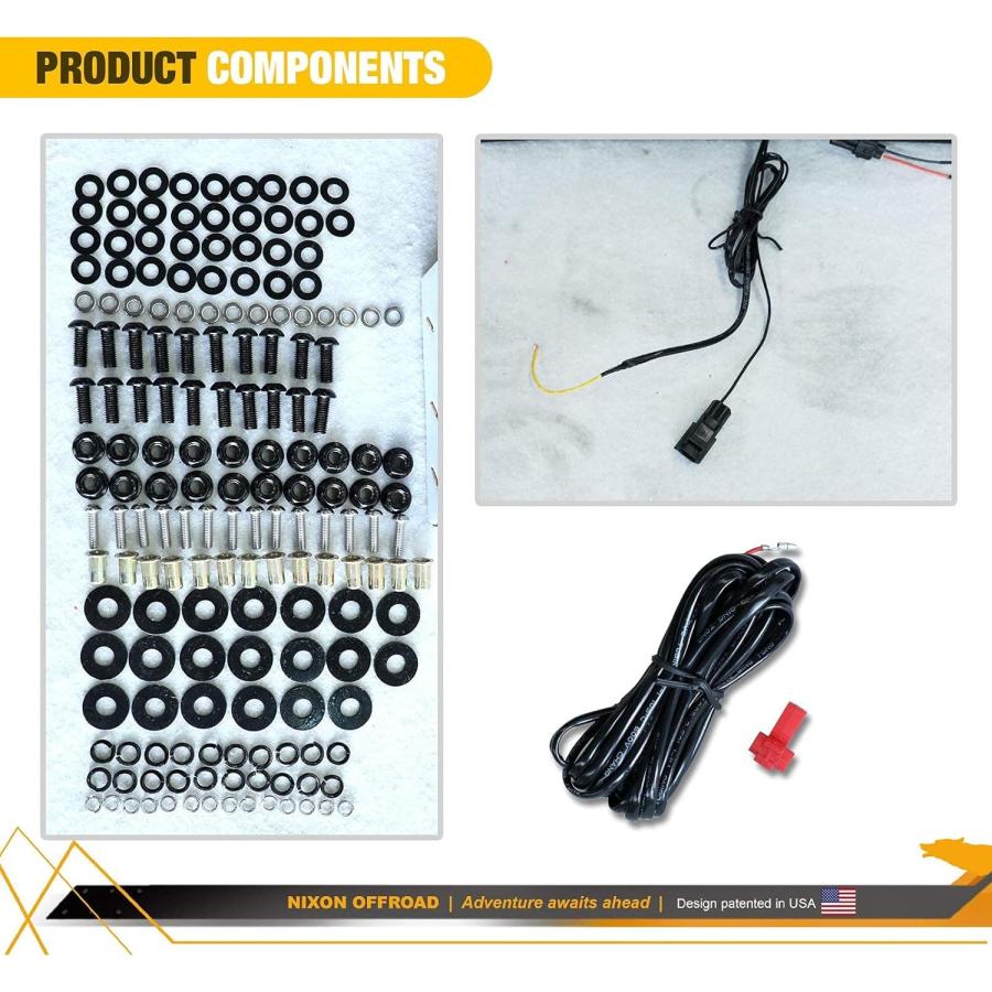 【並行輸入品】WOLFSTORM フェンダー フレア 2007-2017 Jeep Wrangler JK 4ドア用 LED DRLライト LEDシー
