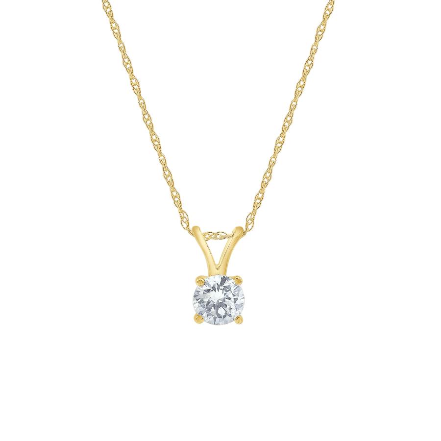 【並行輸入品】La4ve ダイヤモンド 0.50~1.00カラットダイヤモンド 14Kイエローゴールド スタッドピアス ペンダントセット (Iの画像