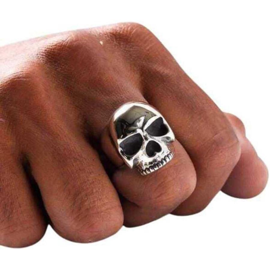 並行輸入品】Bikerringshop スターリングシルバー スカルリング キース