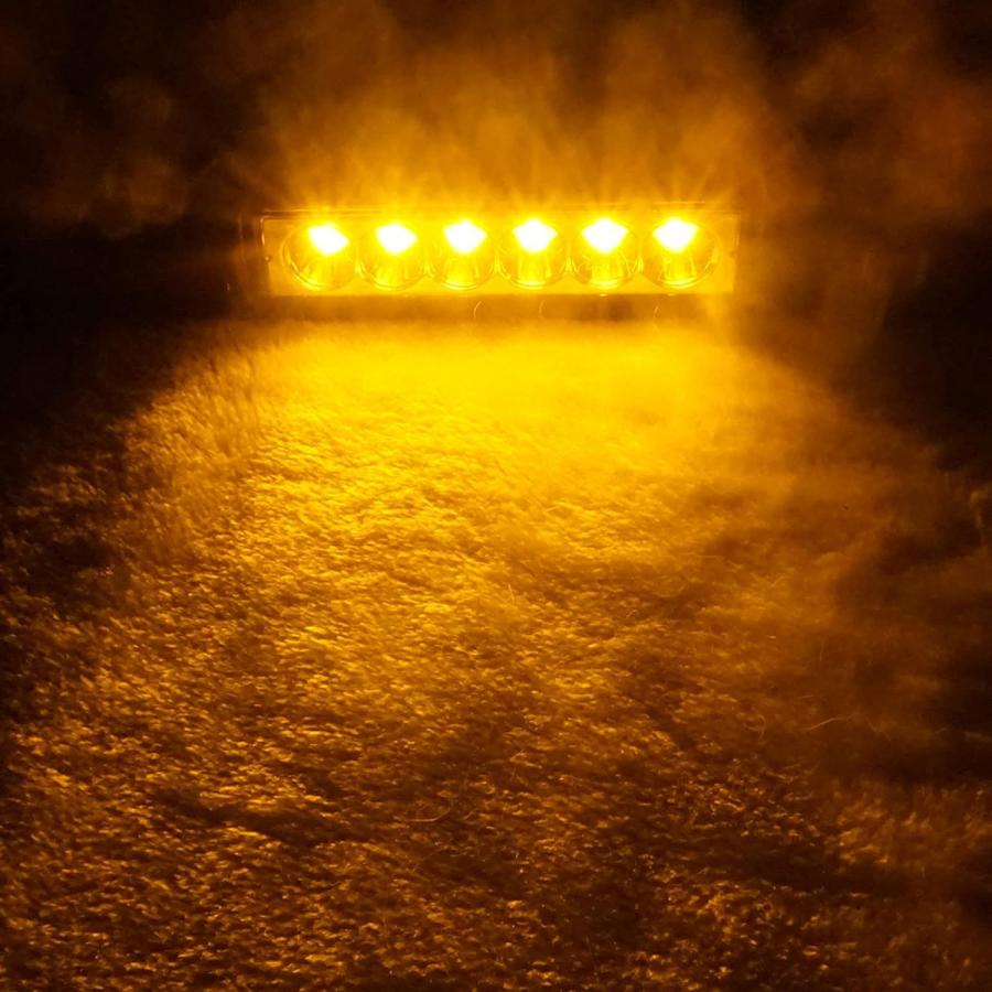 【並行輸入品】Yellow Amber Orange Led Fog Pod Light Bar 18W Spot Driving Cube Lighの画像