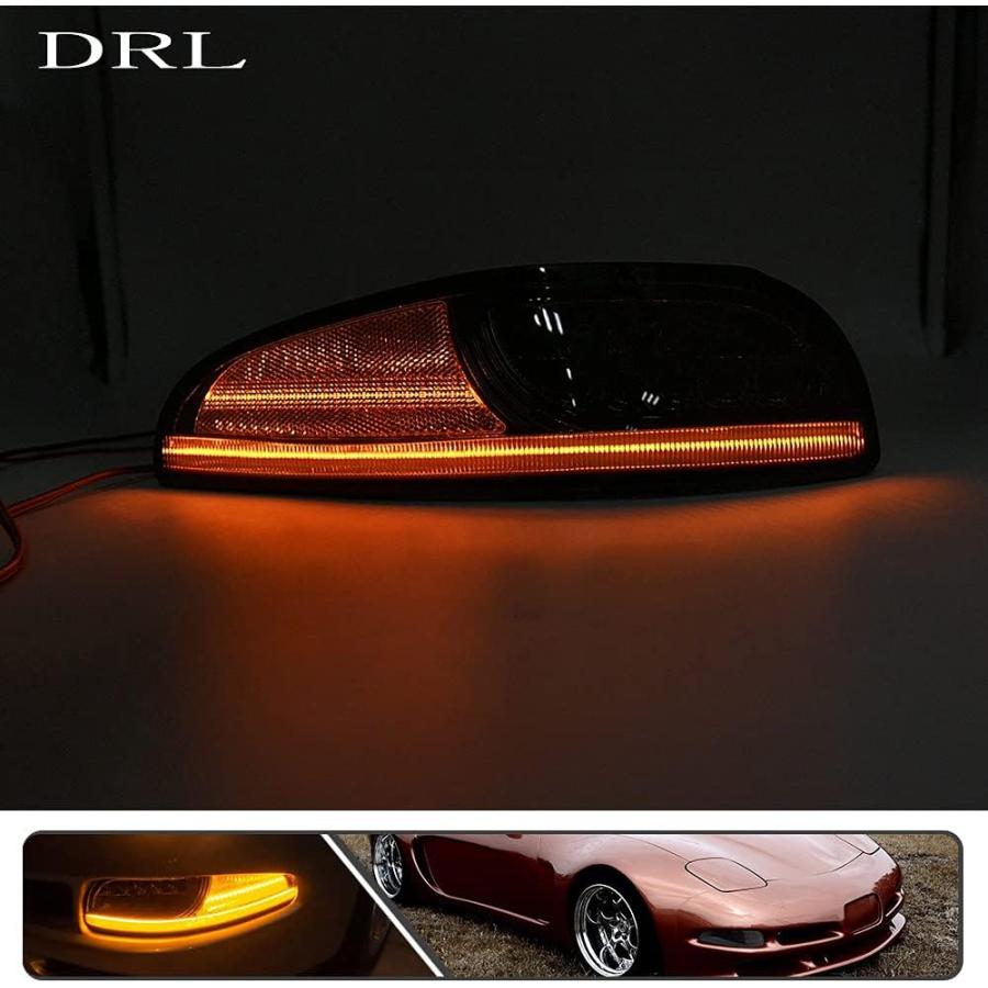 【並行輸入品】Mingruiテスト 2個 LED アンバー ダイナミック シーケンシャル フロントサイドマーカー ウィンカーライト アセンブリ シボレの画像
