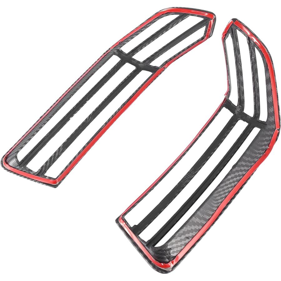 【並行輸入品】X AUTOHAUX Pair Carbon Fiber Pattern Exterior Front Wheel Eyebrow Liの画像