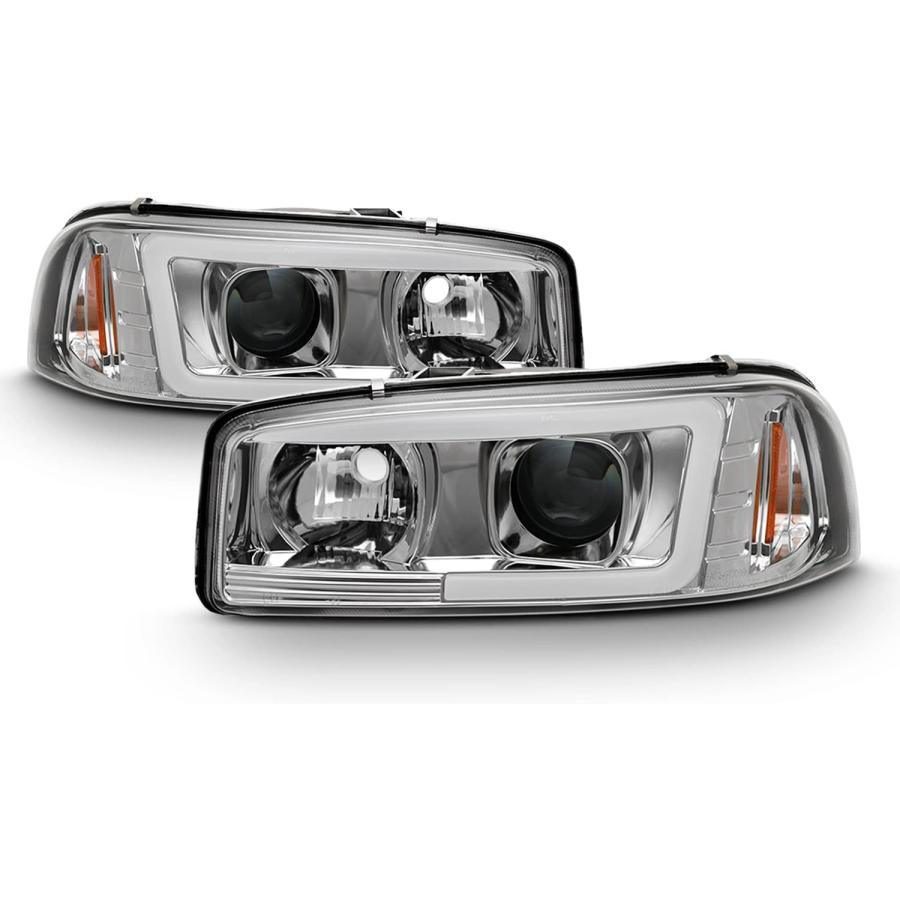 【並行輸入品】AKKON - 2000-2006 GMC Sierra Yukon LEDバー DRL Projcetorヘッドライト バンパーターニ_1