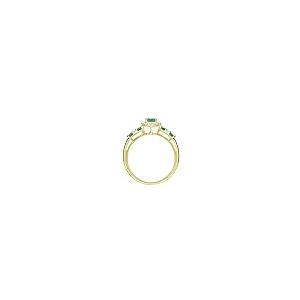 【並行輸入品】Tirafina 本物の宝石 ダイヤモンドリング 本物の宝石とダイヤモンドの交互デザイン 中央の石 ダイヤモンドの光輪に囲まれていの画像