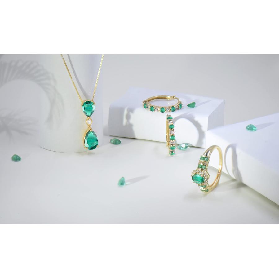 【並行輸入品】Tirafina 本物の宝石 ダイヤモンドリング 本物の宝石とダイヤモンドの交互デザイン 中央の石 ダイヤモンドの光輪に囲まれていの画像