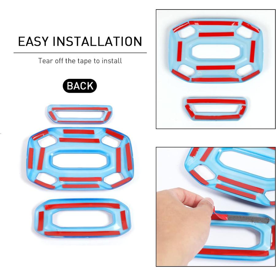 【並行輸入品】3PCS Car Front Middle Rear Reading Light Panel Cover Trim for 2018-2の画像