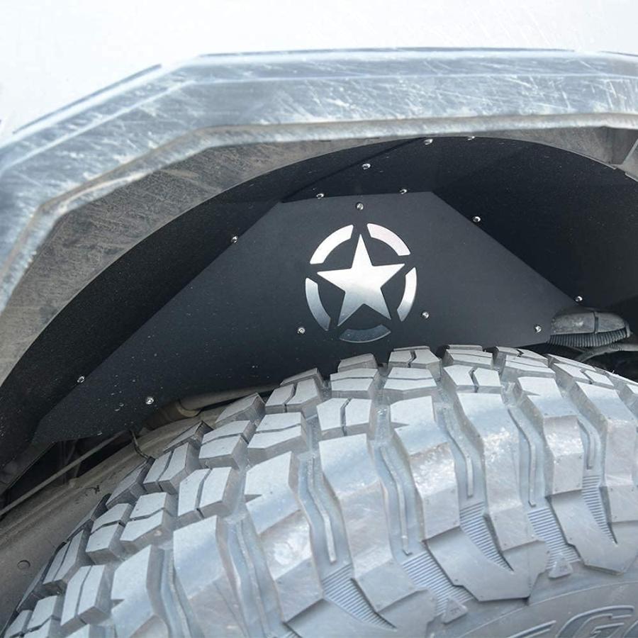 【並行輸入品】AL4X4 フロント\u0026リア インナーフェンダーライナー 2007-2017 Jeep Wrangler JK JKU Five Star_1