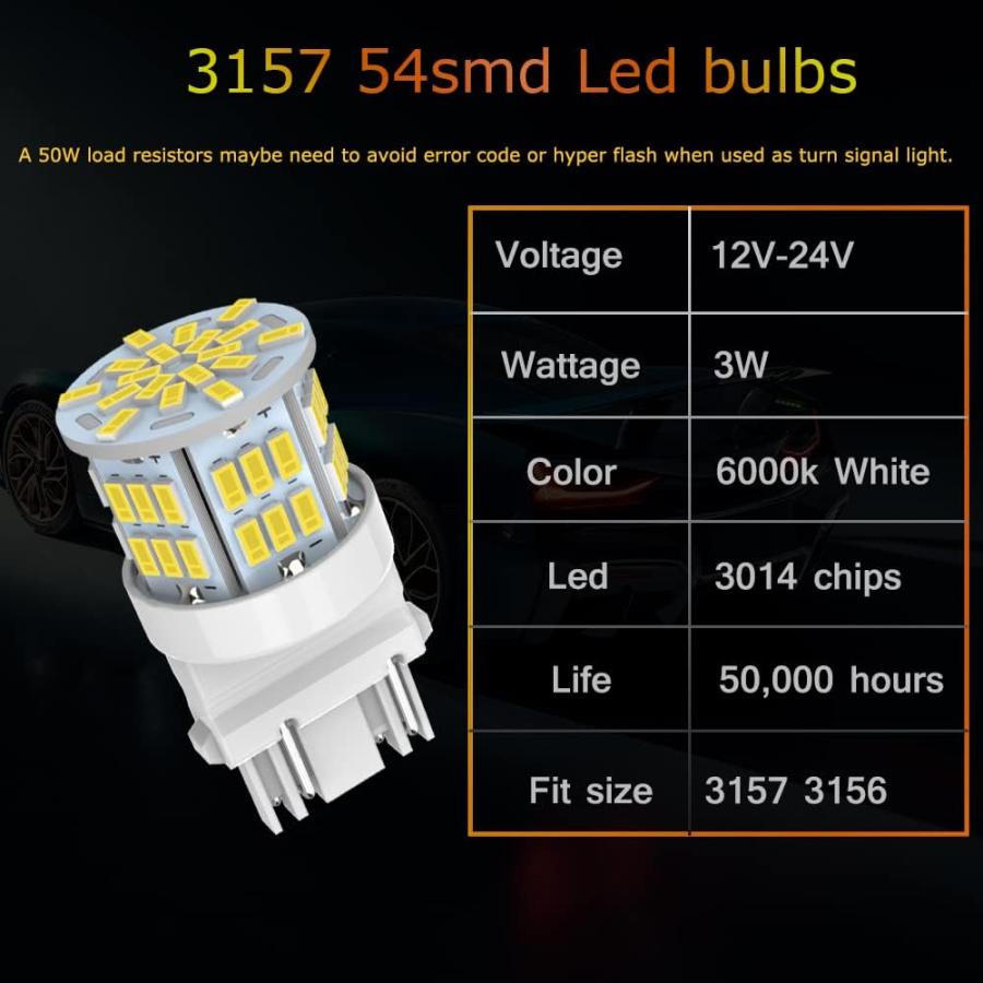 【並行輸入品】Melphan-Auto 3157 LED車用電球 12V-24V 3156 3057 3056 4157 3457 LED交換用電球