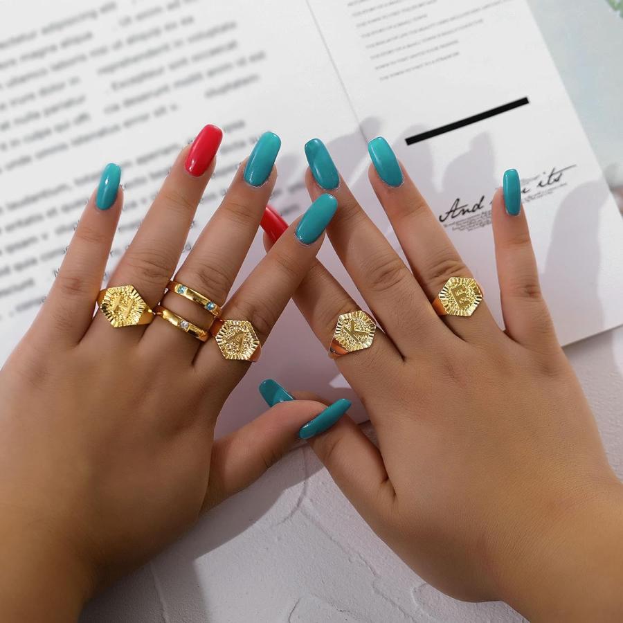 並行輸入品】U7 イニシャルリング 結婚指輪 メンズ レディース 18K 