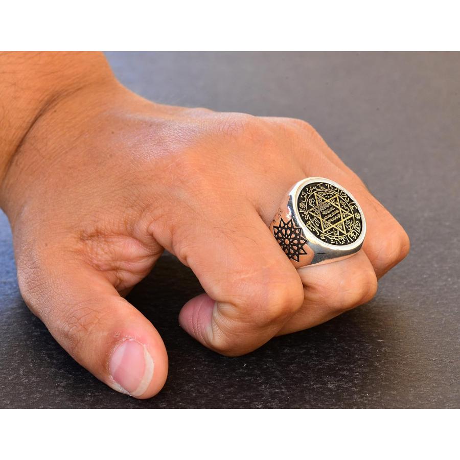 並行輸入品】Falcon Jewelry ソロモンリング シールリング 星のダビデ