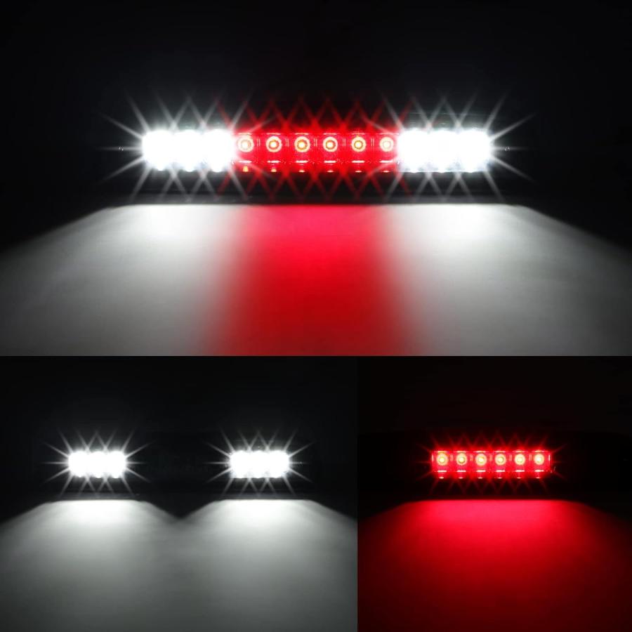 【並行輸入品】Haitzu LEDスモークレンズ クロムハウジングテール ハイマウント 3番目のサードブレーキライト カーゴランプ 防水 交換用 フォの画像