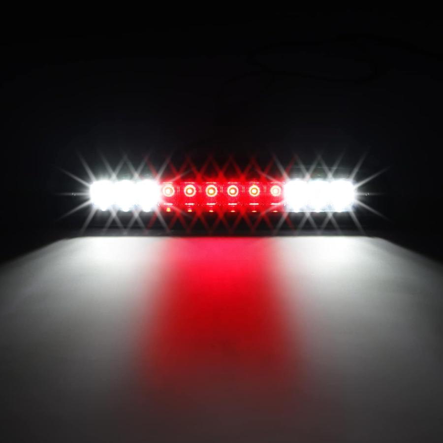 【並行輸入品】Haitzu LEDスモークレンズ クロムハウジングテール ハイマウント 3番目のサードブレーキライト カーゴランプ 防水 交換用 フォの画像