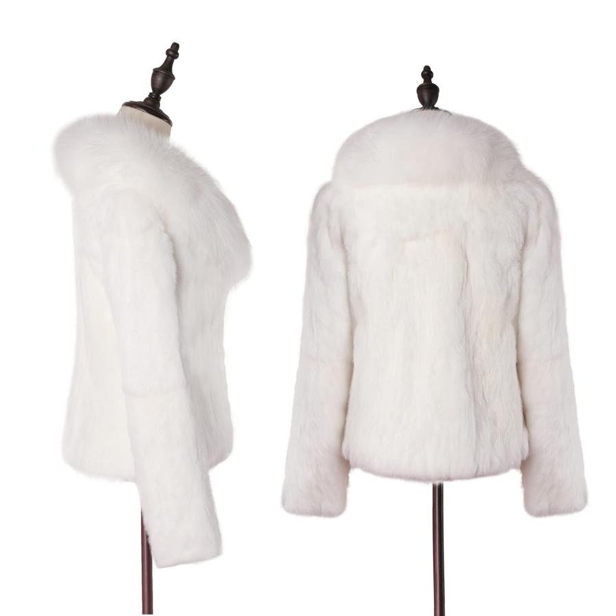 並行輸入品】Fur Story レディース 本物のラビットファーコート