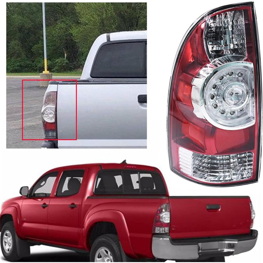【並行輸入品】waltyotur 2005-2015 Tacoma ピックアップトラック 交換用 レッド クリア リアテールライト ブレーキランプ 運_1
