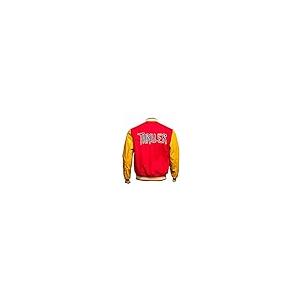 【並行輸入品】MJ Thriller Bomber Varsity M Logo Letterman Red Jacket For Mensの画像