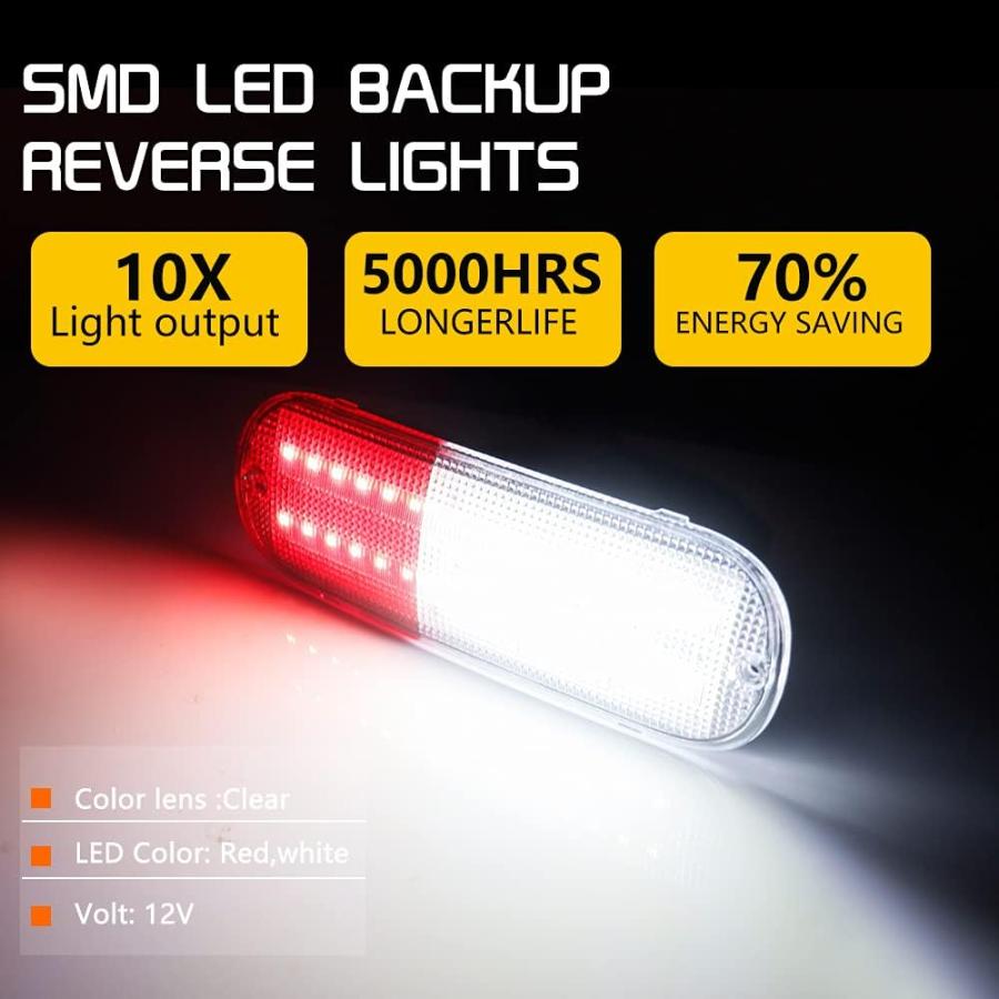【並行輸入品】Tonsya 3 IN 1 交換用 3D 光学LED レッド\u0026ホワイト LEDレンズ バンパーリフレクター 2001 2002 2003の画像
