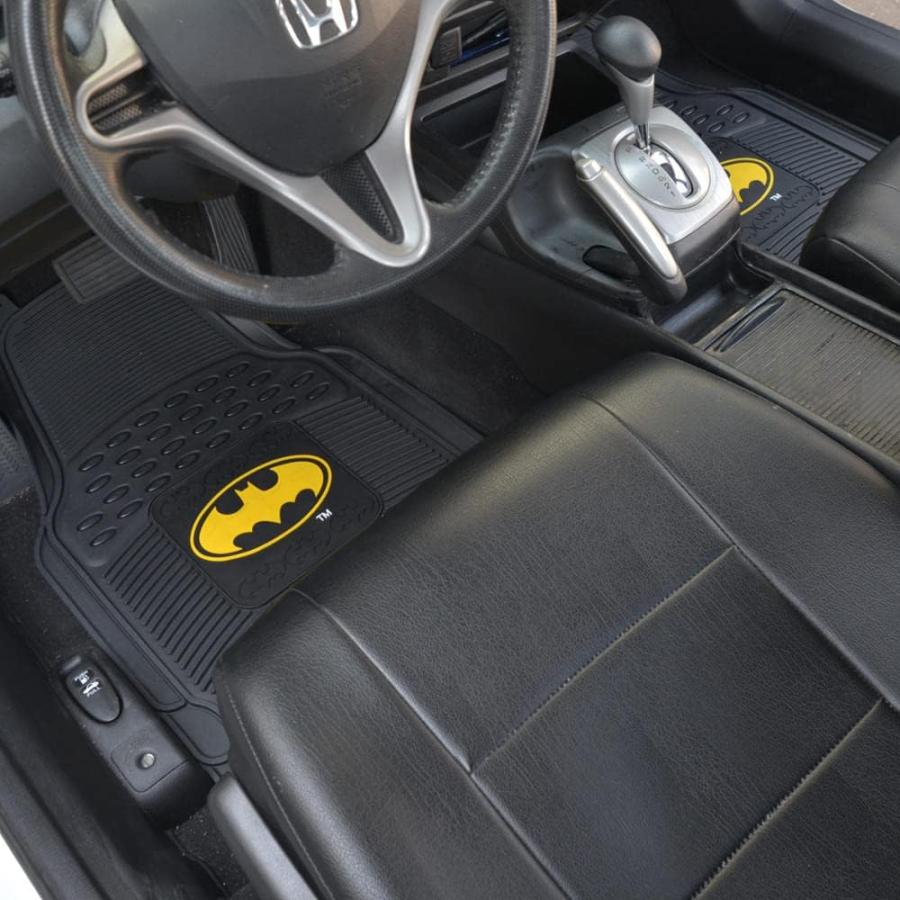 Classic Batman Superhero Car Floor Mats  Officially Licensed Warner Bros DC Comics  All Weather Interior Auto Protection  Heavy Duty Rubber Liners｜good-face｜03