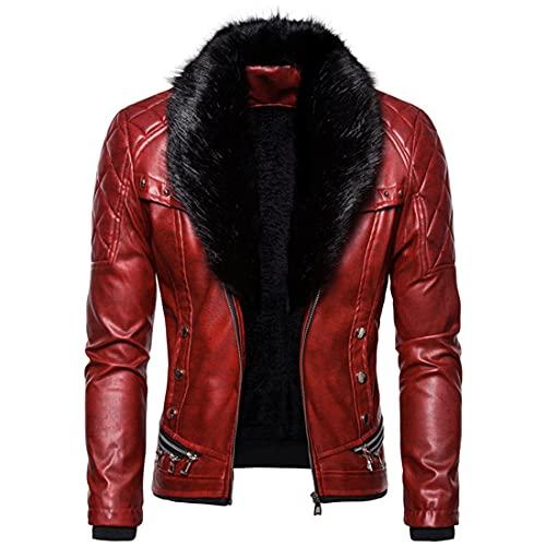 【並行輸入品】JHDESSLY Autumn and winter Men's punk detachable fur collar riveの画像