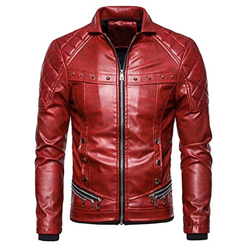 【並行輸入品】JHDESSLY Autumn and winter Men's punk detachable fur collar riveの画像