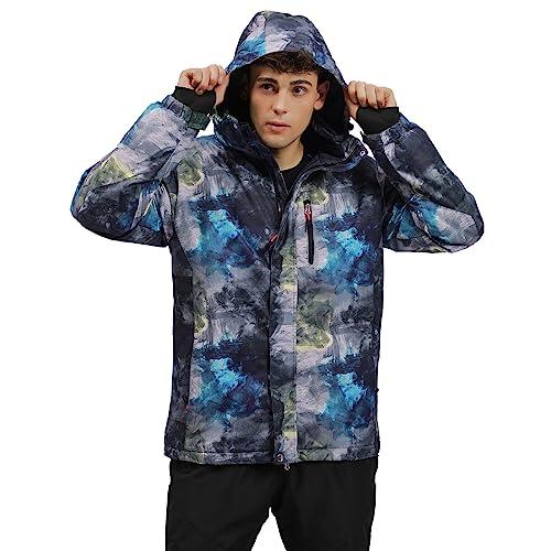 【並行輸入品】Mens Ski Jacket and Pants Set Waterproof Snow Suit Mountain Windの画像