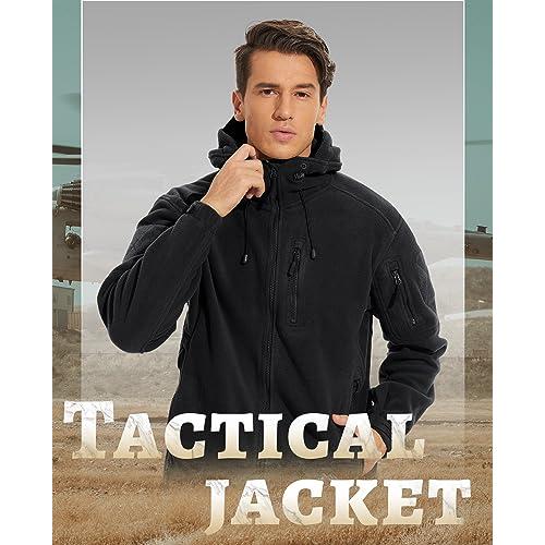 TACVASEN Men's Tactical Jackets Hooded Winter Fleece Hiking Coat 並行輸入品｜good-face｜05