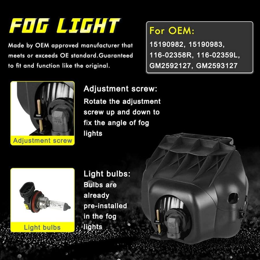 【並行輸入品】TOPSCOPE フォグランプ 交換用 シボレー シルバラード 2003-2007 全モデル アバランチ 2002-2006 フォグラン_4