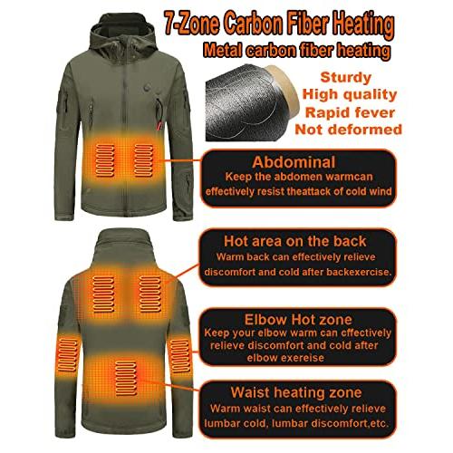 【並行輸入品】Heated Jacket for Men USB Light Weight Heated Vest Insulated Eleの画像