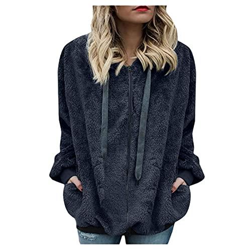 【並行輸入品】Sweaters for Women Plus Size， Women's Zipper Winter Warm Fluffy_4