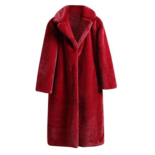 【並行輸入品】SHOPESSA Fleece Overcoat Women Turn Down Collar Outerwear Warm Fの画像
