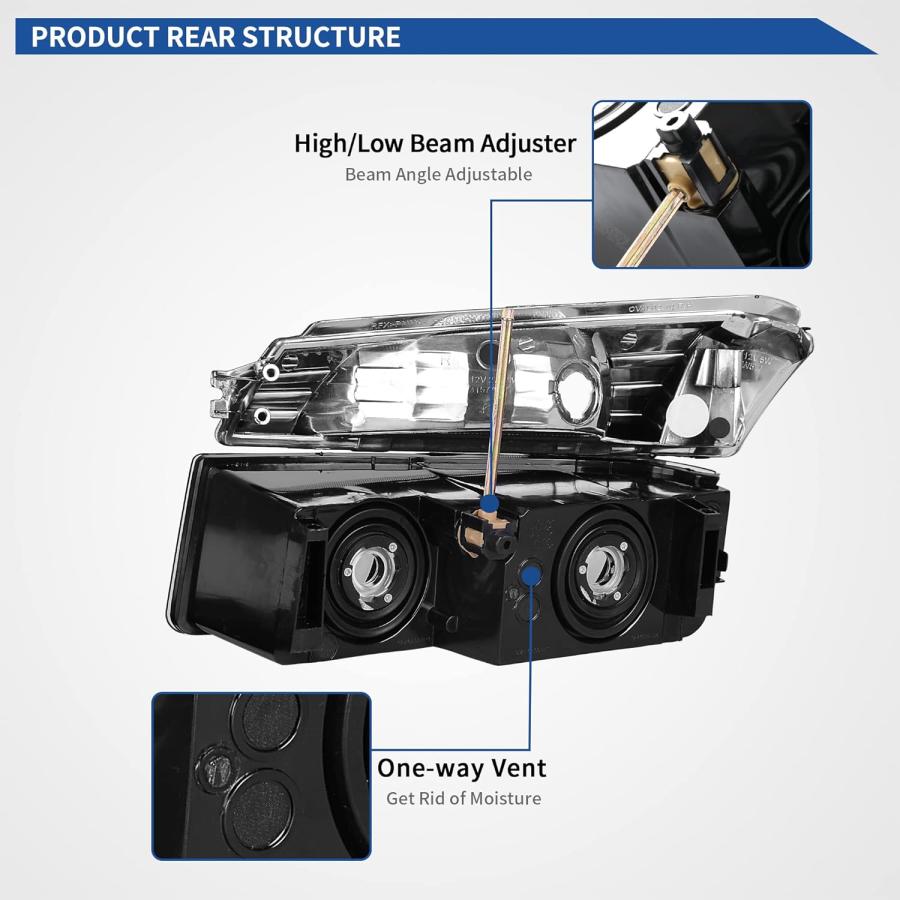【並行輸入品】OEDRO ヘッドライトアセンブリ 2002 2003 2004 2005 2006 Chevy Avalanche ピックアップ ボデの画像