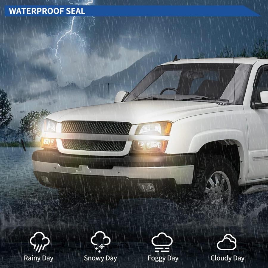 【並行輸入品】OEDRO ヘッドライトアセンブリ 2002 2003 2004 2005 2006 Chevy Avalanche ピックアップ ボデの画像