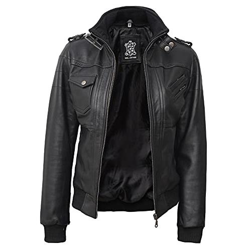 【並行輸入品】Blingsoul Leather Jacket Women with Hood | [1313624] Edinburgh Bの画像