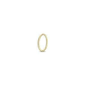 【並行輸入品】14K ゴールド ツイストケーブル スタッキングリング レディース, 宝石なし。 JULIETTE COLLECTION 14Kの画像