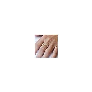 【並行輸入品】14K ゴールド ツイストケーブル スタッキングリング レディース, 宝石なし。 JULIETTE COLLECTION 14Kの画像