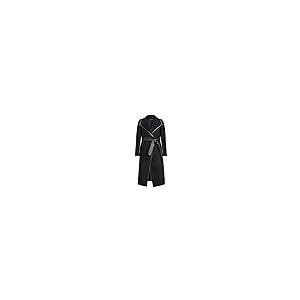 【並行輸入品】TAHARI Women's Black Juliette Double Face Wool Belted Coat withの画像
