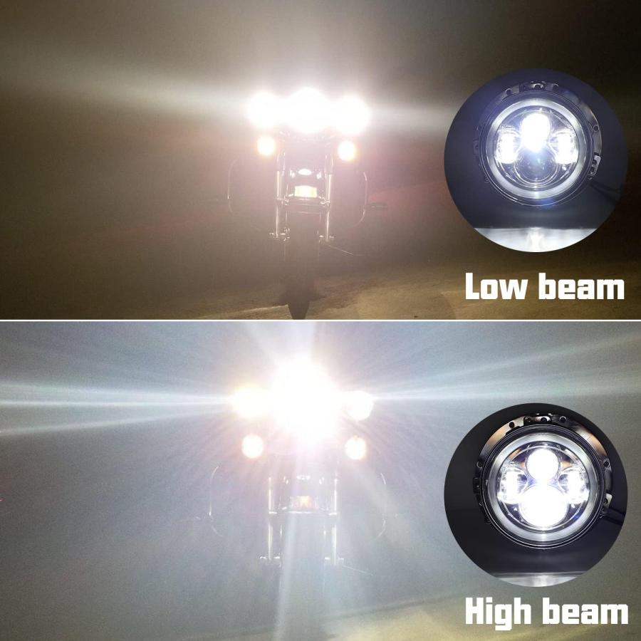 【並行輸入品】SUNPIE Compatible with H_arley Motorcycles 7 inch RGBW Halo LED Headの画像