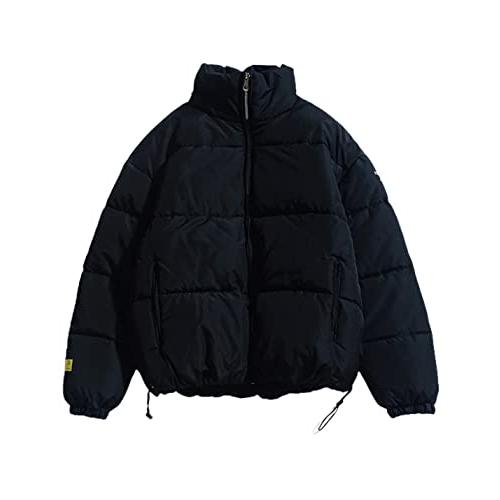 【並行輸入品】Tanming Puffer Jacket Men Warm Solid Pockets Full Zip Winter Coaの画像